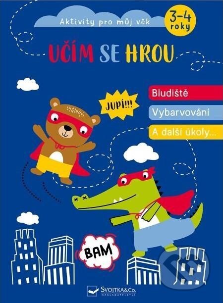 Kniha: Učím se hrou - Bludiště, vybarvování a další úkoly (Svojtka&Co.). Svojtka&Co., 2023 Kniha: Učím se hrou - Bludiště, vybarvování a další úkoly (Svojtka&Co.). Svojtka&Co., 2023