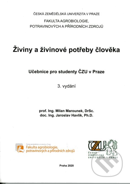Živiny a živinové potřeby člověka - Jaroslav Havlík, Česká zemědělská univerzita v Praze, 2020