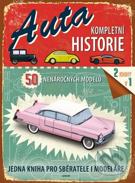 Kniha: Auta - Kompletní historie (Nakladatelství Junior). Nakladatelství Junior, 2015 Kniha: Auta - Kompletní historie (Nakladatelství Junior). Nakladatelství Junior, 2015