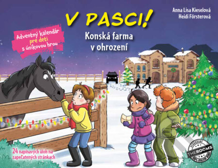 Kniha: V pasci! Konská farma v ohrození: Adventný kalendár pre deti s únikovou hrou (Anna Lisa Kiesel a Heidi Förster). Zelený kocúr, 2023 Kniha: V pasci! Konská farma v ohrození: Adventný kalendár pre deti s únikovou hrou (Anna Lisa Kiesel a Heidi Förster). Zelený kocúr, 2023