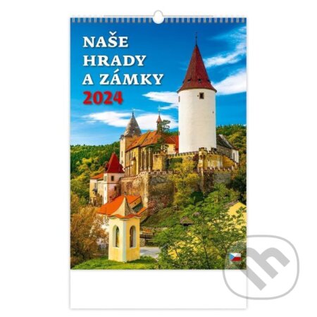 Kalendář nástěnný 2024 - Naše hrady a zámky, Helma365, 2023