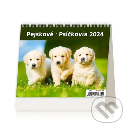 Kalendář stolní 2024 - MiniMax Pejskové/Psíčkovia, Helma365, 2023