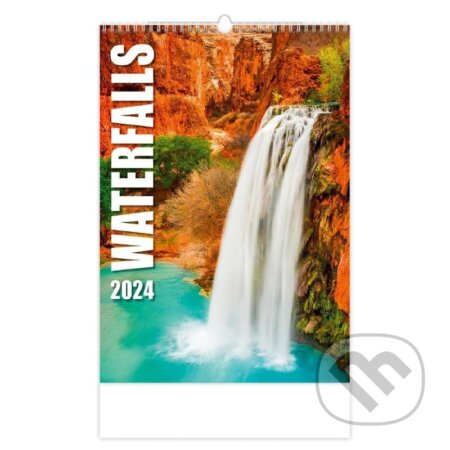 Kalendář nástěnný 2024 - Waterfalls, Helma365, 2023