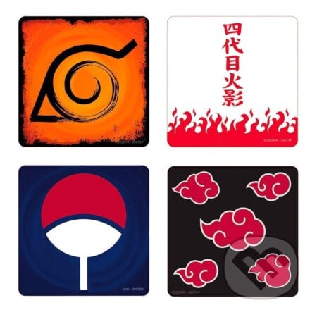 Podtácky Naruto Shippuden - Emblems (4 ks), ABYstyle, 2023