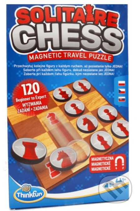 Spoločenská hra: Solitaire Chess (Vesa Timonen). ThinkFun, 2023 Spoločenská hra: Solitaire Chess (Vesa Timonen). ThinkFun, 2023