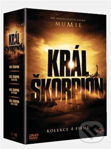 Film: Král Škorpion Kolekce (Chuck Russell, Mike Elliott, Roel Reiné a Russell Mulcahy) (DVD). Bonton Film, 2015 Film: Král Škorpion Kolekce (Chuck Russell, Mike Elliott, Roel Reiné a Russell Mulcahy) (DVD). Bonton Film, 2015