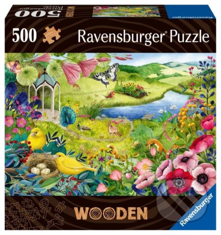 Puzzle: Divoká zahrada, dřevěné (Ravensburger). Ravensburger, 2023 Puzzle: Divoká zahrada, dřevěné (Ravensburger). Ravensburger, 2023