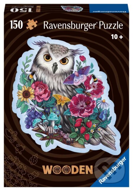 Puzzle: Tajemná sova, dřevěné (Ravensburger). Ravensburger, 2023 Puzzle: Tajemná sova, dřevěné (Ravensburger). Ravensburger, 2023