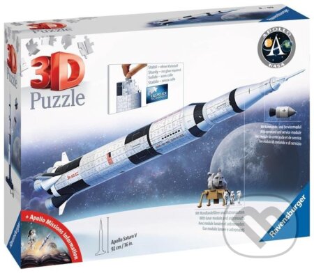 Puzzle: Vesmírná raketa Saturn V (Ravensburger). Ravensburger, 2023 Puzzle: Vesmírná raketa Saturn V (Ravensburger). Ravensburger, 2023