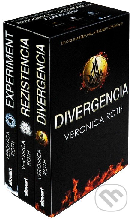 Kniha: Divergencia (kolekcia troch titulov v brožovanej väzbe) (Veronica Roth). Slovart, 2015 Kniha: Divergencia (kolekcia troch titulov v brožovanej väzbe) (Veronica Roth). Slovart, 2015