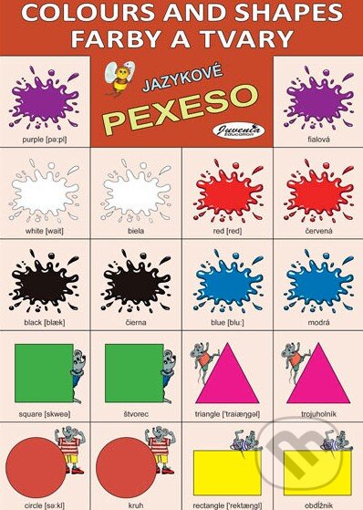Jazykové pexeso: Colours and Shapes / Farby a tvary (Juvenia Education Studio). Juvenia Education Studio, 2015 Jazykové pexeso: Colours and Shapes / Farby a tvary (Juvenia Education Studio). Juvenia Education Studio, 2015