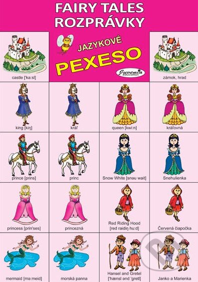 Jazykové pexeso: Fairy Tales / Rozprávky (Juvenia Education Studio). Juvenia Education Studio, 2015 Jazykové pexeso: Fairy Tales / Rozprávky (Juvenia Education Studio). Juvenia Education Studio, 2015