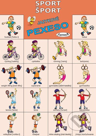 Jazykové pexeso: Sport / Šport (Juvenia Education Studio). Juvenia Education Studio, 2015 Jazykové pexeso: Sport / Šport (Juvenia Education Studio). Juvenia Education Studio, 2015