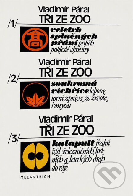 Kniha: Tři ze zoo (Vladimír Páral). Melantrich, 1987 Kniha: Tři ze zoo (Vladimír Páral). Melantrich, 1987