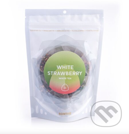 Kávy a čaje: White strawberry (jahoda aloe) (BONThé). BONThé, 2015 Kávy a čaje: White strawberry (jahoda aloe) (BONThé). BONThé, 2015
