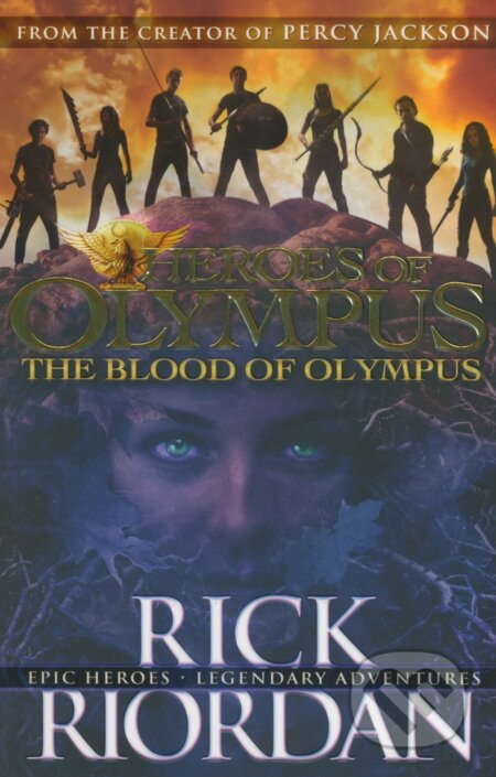 Kniha: The Blood of Olympus (Rick Riordan). Puffin Books, 2015 Kniha: The Blood of Olympus (Rick Riordan). Puffin Books, 2015