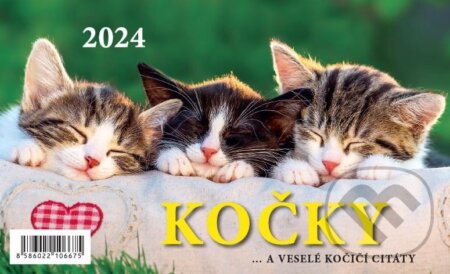 Kalendář stolní Kočky 2024, BB/art, 2023