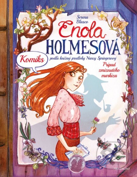 Kniha: Enola Holmesová: Prípad zmiznutého markíza (komiks) (Nancy Springer a Serena Blasco). CooBoo SK, 2023 Kniha: Enola Holmesová: Prípad zmiznutého markíza (komiks) (Nancy Springer a Serena Blasco). CooBoo SK, 2023