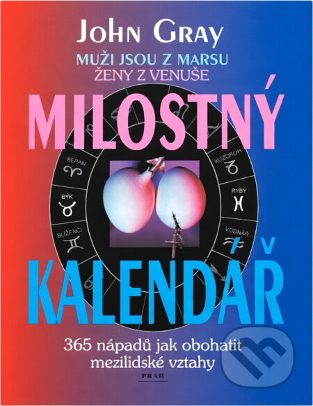 Kniha: Milostný kalendář : muži jsou z Marsu, ženy z Venuše : 365 nápadů jak obohatit mezilidské vztahy (John Gray). Práh, 1999 Kniha: Milostný kalendář : muži jsou z Marsu, ženy z Venuše : 365 nápadů jak obohatit mezilidské vztahy (John Gray). Práh, 1999