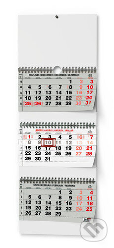 Tříměsíční skládaný kalendář 2024 - nástěnný kalendář, Baloušek, 2023