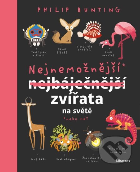 Kniha: Nejnemožnější zvířata na světě (Philip Bunting). Albatros CZ, 2023 Kniha: Nejnemožnější zvířata na světě (Philip Bunting). Albatros CZ, 2023