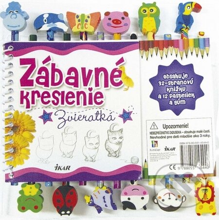 Kniha: Zábavné kreslenie – Zvieratká (12 pasteliek a gúm) (Autorský kolektív). Ikar, 2015 Kniha: Zábavné kreslenie – Zvieratká (12 pasteliek a gúm) (Autorský kolektív). Ikar, 2015