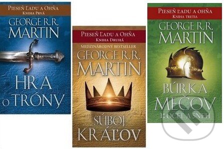 Kniha: Hra o tróny + Súboj kráľov + Búrka mečov 1 (George R.R. Martin). Tatran, 2015 Kniha: Hra o tróny + Súboj kráľov + Búrka mečov 1 (George R.R. Martin). Tatran, 2015