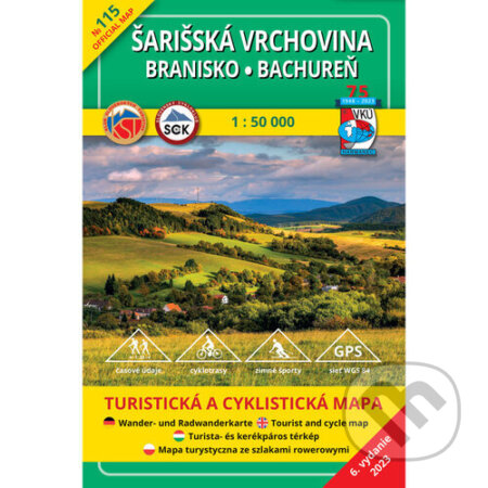 TM 115 Šarišská Vrchovina - Branisko - Bachureň (VKÚ Harmanec). VKÚ Harmanec, 2023 TM 115 Šarišská Vrchovina - Branisko - Bachureň (VKÚ Harmanec). VKÚ Harmanec, 2023