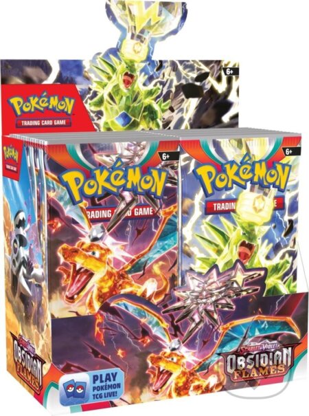 Společenská hra: Pokémon TCG: Scarlet & Violet 03 Obsidian Flames - Booster (Pokemon). Pokemon, 2023 Společenská hra: Pokémon TCG: Scarlet & Violet 03 Obsidian Flames - Booster (Pokemon). Pokemon, 2023