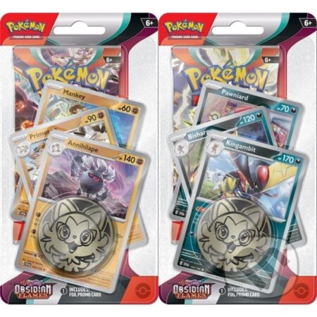 Spoločenská hra: Pokémon TCG: Scarlet & Violet 03 Obsidian Flames - Premium Checklane Blister (Pokemon). Pokemon, 2023 Spoločenská hra: Pokémon TCG: Scarlet & Violet 03 Obsidian Flames - Premium Checklane Blister (Pokemon). Pokemon, 2023