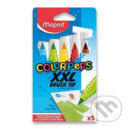 Fixy Color´Peps XXL Brush - 5 barev (Maped). Maped, 2023 Fixy Color´Peps XXL Brush - 5 barev (Maped). Maped, 2023