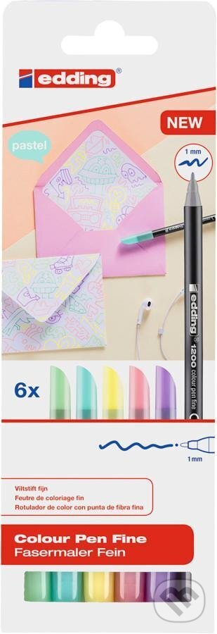Edding Fixy 1200 - sada 6 ks, pastel (Edding). Edding Edding Fixy 1200 - sada 6 ks, pastel (Edding). Edding