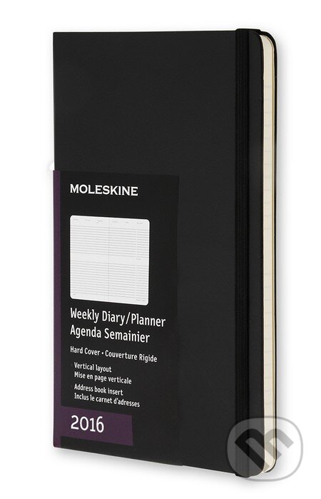 Moleskine – 12-mesačný čierny vertikálny diár 2016, Moleskine, 2015