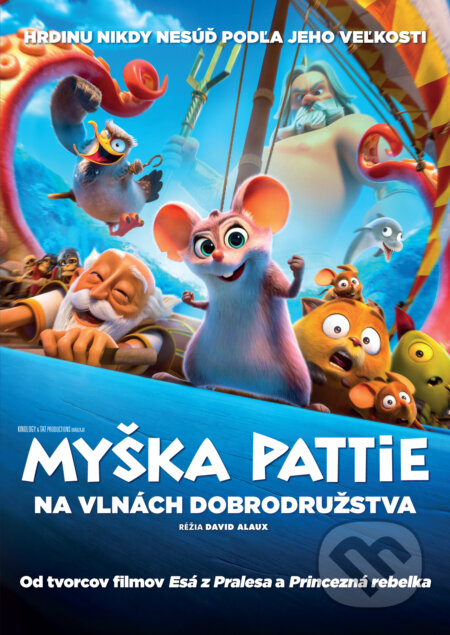 Film: Myška Pattie: Na vlnách dobrodružstva (David Alaux, Eric Tosti a Jean-François Tosti) (DVD). Magicbox, 2023 Film: Myška Pattie: Na vlnách dobrodružstva (David Alaux, Eric Tosti a Jean-François Tosti) (DVD). Magicbox, 2023