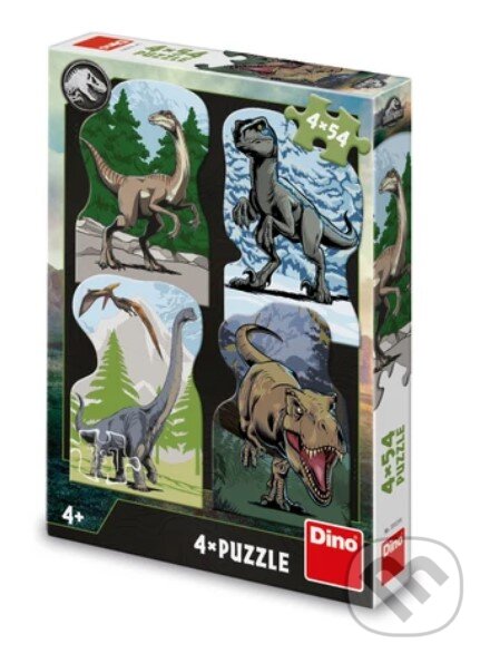Puzzle: Jurský svět 4v1 (Dino). Dino, 2023 Puzzle: Jurský svět 4v1 (Dino). Dino, 2023