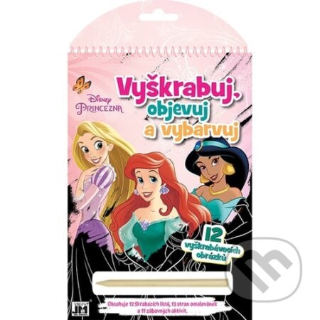 Kniha: Vyškrabuj, objevuj, vybarvuj: Disney Princezny (Jiří Models). Jiří Models, 2023 Kniha: Vyškrabuj, objevuj, vybarvuj: Disney Princezny (Jiří Models). Jiří Models, 2023