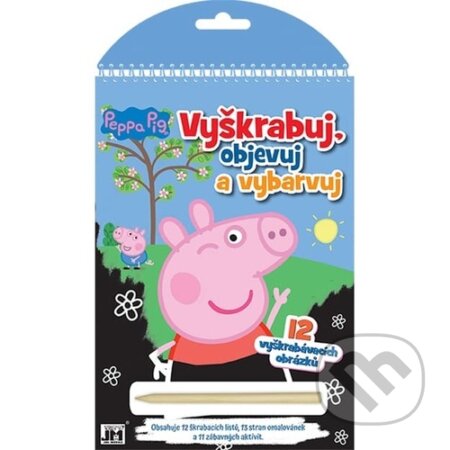 Kniha: Vyškrabuj, objevuj, vybarvuj: Prasátko Peppa (Jiří Models). Jiří Models, 2023 Kniha: Vyškrabuj, objevuj, vybarvuj: Prasátko Peppa (Jiří Models). Jiří Models, 2023