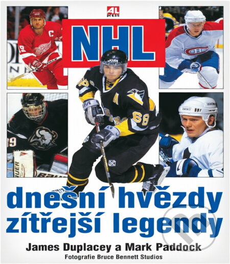 Kniha: NHL - dnešní hvězdy, zítřejší legendy (James Duplacey a Mark Paddock). Alpress, 1998 Kniha: NHL - dnešní hvězdy, zítřejší legendy (James Duplacey a Mark Paddock). Alpress, 1998