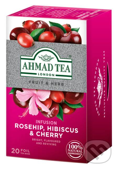 Kávy a čaje: Rosehip & Cherry (AHMAD TEA). AHMAD TEA, 2015 Kávy a čaje: Rosehip & Cherry (AHMAD TEA). AHMAD TEA, 2015