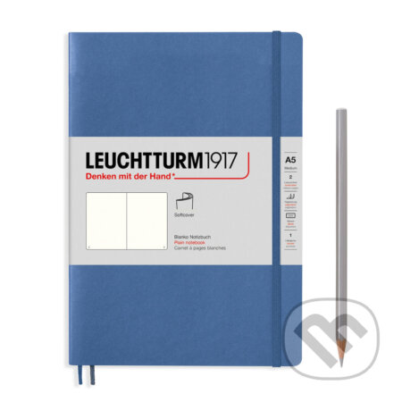 Notebooks Softcover Medium-denim, plain (Leuchtturm1917). Leuchtturm1917 Notebooks Softcover Medium-denim, plain (Leuchtturm1917). Leuchtturm1917