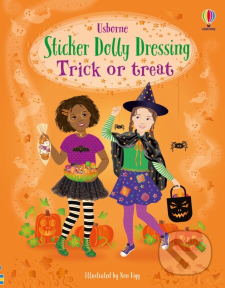 Kniha: Sticker Dolly Dressing: Trick or treat (Fiona Watt). Usborne, 2023 Kniha: Sticker Dolly Dressing: Trick or treat (Fiona Watt). Usborne, 2023