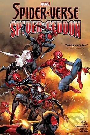 Kniha: Spider-Verse/Spider-Geddon Omnibus (Dan Slott, Christos Gage, Jason Latour a Jed Mackay). Marvel, 2023 Kniha: Spider-Verse/Spider-Geddon Omnibus (Dan Slott, Christos Gage, Jason Latour a Jed Mackay). Marvel, 2023