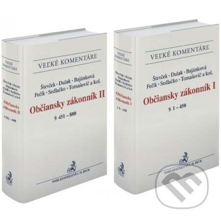 Kniha: Občiansky zákonník 1. a 2.diel (Autorský kolektív). C. H. Beck, 2015 Kniha: Občiansky zákonník 1. a 2.diel (Autorský kolektív). C. H. Beck, 2015