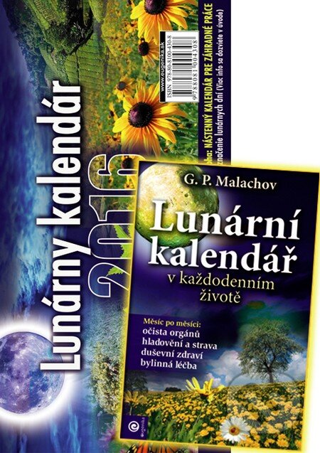 Lunárny kalendár 2016 + kniha Lunární kalendář v každodenním životě - Vladimír Jakubec, Gennadij Malachov, Eugenika, 2015