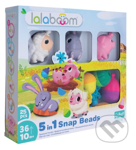 Spoločenská hra: Trefl Lalaboom - Darčeková súprava spájacích korálkových blokov Zvieracia farma - 25 ks (Trefl). Trefl, 2023 Spoločenská hra: Trefl Lalaboom - Darčeková súprava spájacích korálkových blokov Zvieracia farma - 25 ks (Trefl). Trefl, 2023