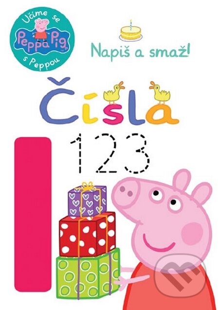 Kniha: Prasátko Peppa: Učíme se s Peppou, Napiš a smaž! Čísla (Egmont ČR). Egmont ČR, 2015 Kniha: Prasátko Peppa: Učíme se s Peppou, Napiš a smaž! Čísla (Egmont ČR). Egmont ČR, 2015