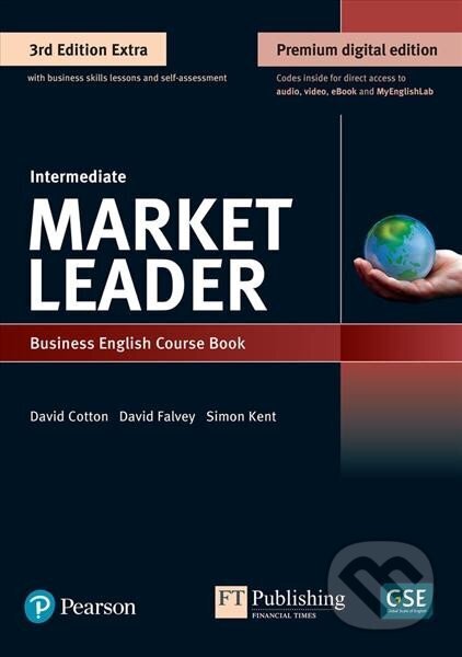 Kniha: Market Leader Intermediate Student´s Book with eBook, QR, MyLab and DVD Pack, Extra, 3rd Edition (David Cotton, David Falvey a Simon Kent). Pearson, 2020 Kniha: Market Leader Intermediate Student´s Book with eBook, QR, MyLab and DVD Pack, Extra, 3rd Edition (David Cotton, David Falvey a Simon Kent). Pearson, 2020