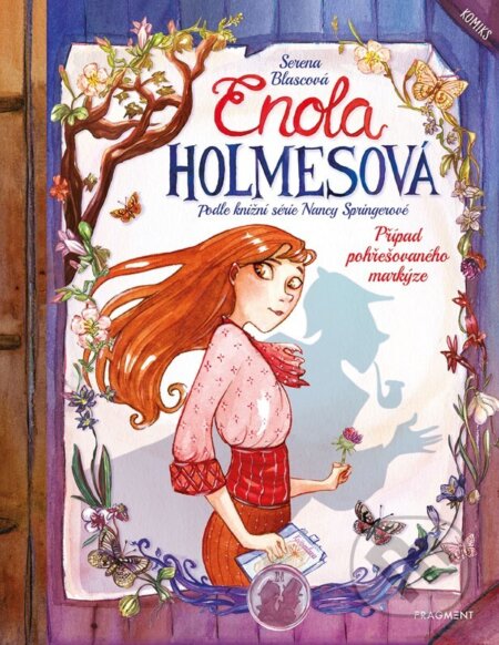 Kniha: Enola Holmesová: Případ pohřešovaného markýze (komiks) (Nancy Springer). Nakladatelství Fragment, 2023 Kniha: Enola Holmesová: Případ pohřešovaného markýze (komiks) (Nancy Springer). Nakladatelství Fragment, 2023