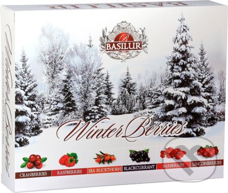 Kávy a čaje: BASILUR Winter Berries 60 sáčků (Bio - Racio). Bio - Racio, 2023 Kávy a čaje: BASILUR Winter Berries 60 sáčků (Bio - Racio). Bio - Racio, 2023