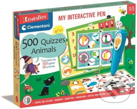 Spoločenská hra: Moje interaktivní pero 500 kvízů Zvířata (Clementoni). Clementoni, 2023 Spoločenská hra: Moje interaktivní pero 500 kvízů Zvířata (Clementoni). Clementoni, 2023